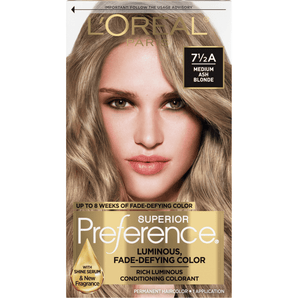 L'Oreal Paris Superior Preference Permanent Hair Color, 7.5A Medium Ash Blonde