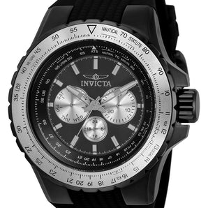 Invicta Aviator Men 50mm Stainless Steel Black Black dial Chronograph Quartz Watch