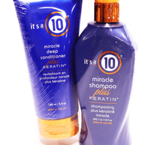 It's a 10 Miracle Shampoo Plus Keratin 10 oz & Miracle Deep Conditioner Plus Keratin 5 oz Combo Pack