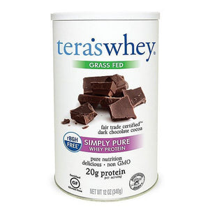 Tera's Whey rBGH Free Whey Protein Powder, Dark Chocolate Cocoa, 20g Protein, 0.75 Lb