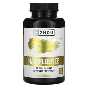 Zhou Hairfluence | Premium Hair Growth Formula for Longer, Stronger, Healthier Hair | For All Hair Types | 60 VegCaps