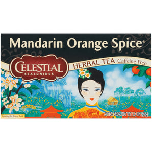 Celestial Seasonings Mandarin Orange Spice Caffeine-Free Herbal Tea Bags, 20 Count