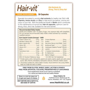 Healthaid Hair-Vit Capsules - One-A-Day 90 Capsules