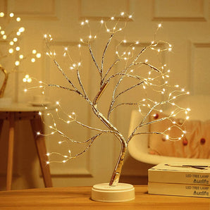 Valy Layton 20" Tabletop Bonsai Tree Light with 108 DIY Led Desk Tree Lamp, DIY Artificial Light Tree Lamp Decoration for Gift Home Wedding Festival Holiday (Battery/USB Operated)