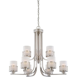 60/4689-Nuvo Lighting-Fusion-Nine Light Chandelier-30.88 Inches Wide by 27.5 Inches High     -Traditional Installation