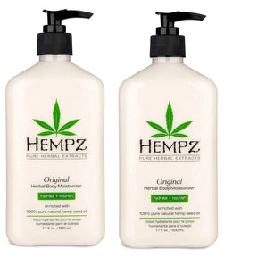 HEMPZ Body Lotion Original - Floral & Banana Daily Moisturizing Cream, Shea Butter Body Moisturizer (Pack of 2)