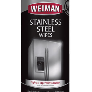 Weiman Stainless Steel Appliance Cleaning Wipes,  Streak-Free Shine, 30 Count