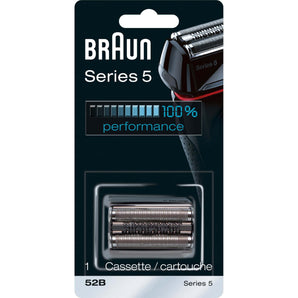 Braun Series 5 52B Electric Shaver Head Replacement Cassette, Silver