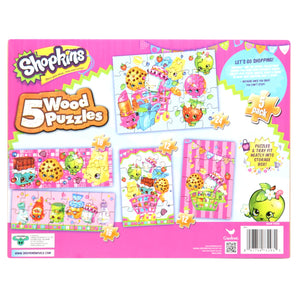 Shopkins 5 Pack Wood Puzzles