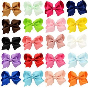 Choicbaby 4.5" Hair Bows for Girls Grosgrain Ribbon Toddler Hair Accessories with Alligator Clips for Toddlers Baby Girls Kids Teens 40Pcs in Pairs