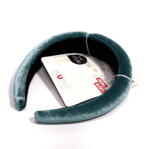Scunci U Got This Velvet Headband, Teal Blue