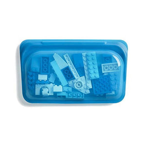 Stasher Reusable Silicone Snack, Food Storage & Cooking Bag - Aqua Blue