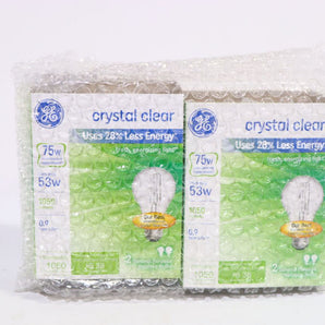 GE Energy-Efficient Crystal Clear 53-Watt, Halogen Light Bulb 2 ea