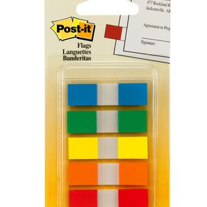 Post-it Flags, Assorted colors, 1/2" Flags, 100 total Flags