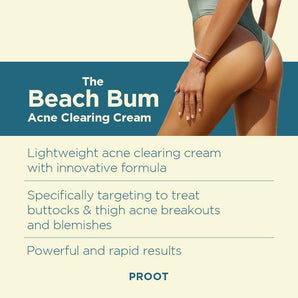 Butt &amp; Thigh Acne Clearing Spot Treatment Cream. Clears Acne, Pimples, Ingrown Hairs, Blackheads, Zits, Razor Bumps and Dark Spots for the Buttocks and Thigh Area. Prevents Future Brea