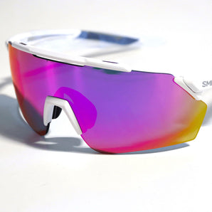 Smith Ruckus PivLock Sunglasses, Matte White Frame, ChromaPop Violet Mirror Lens