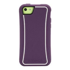 Griffin Survivor Slim - Protective cover for cell phone - silicone, polycarbonate - purple