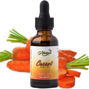 Allurials Organic Carrot Seed Oil - 100% Pure, Unrefined, Cold Pressed - Hair Growth, Skin Moisturizer, Face Treatment - 1 oz