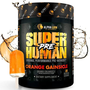 Alpha Lion Pre Workout, Increases Strength & Endurance, Powerful, Clean Energy Without Crash (42 Servings) (Orange Gainsicle)