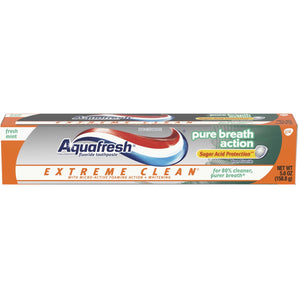 Aquafresh Extreme Clean Pure Breath Fluoride Toothpaste for Cavity Protection, 5.6 ounce