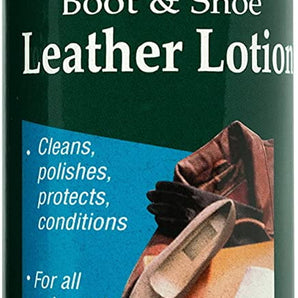 Cadillac Boot and Shoe Leather Conditioner and Cleaner Lotion 8 oz - Conditions, Cleans, Polishes & Protects All Colors of Leather - Great for Footwear, Furniture, Handbags, Jackets & More