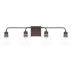 Capital Lighting 120041-426 Tanner 4 Light 34 Wide Bathroom Vanity Light Bronze Indoor Lighting Bathroom Fixtures Vanity Light