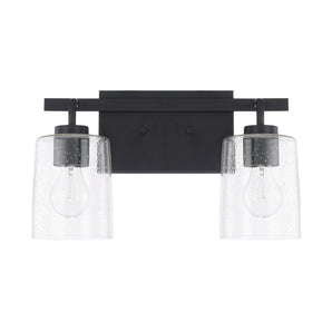 Capital Lighting 128521-449 Greyson 2 Light 15" Wide Bathroom Vanity Light - Black