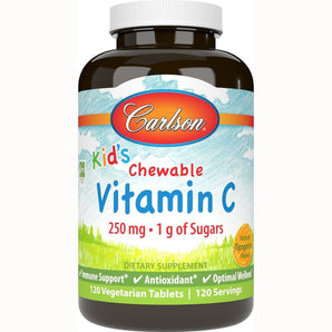 Carlson Kid's Chewable Vitamin C - Tangerine 250 mg 120 Veg Tabs