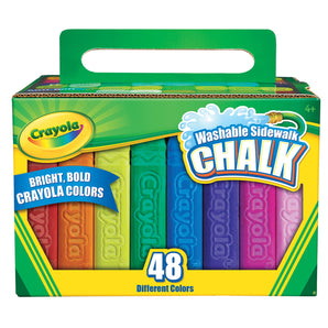 Crayola Washable Sidewalk Chalk Set, 48-Colors