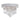 Dainolite 3 Light Crystal Flush-Mount w/White Shade - Polished Chrome
