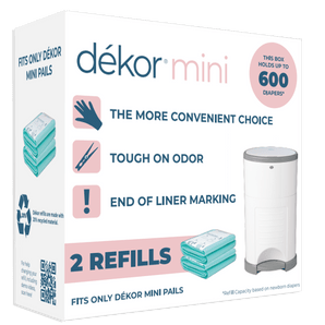 Dekor Mini Diaper Pail Refills | 2 Count