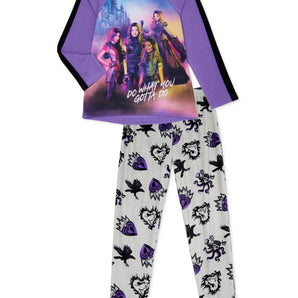 Disney Descendants Girls Exclusive Long Sleeve 2-Piece Set Sizes 4-12