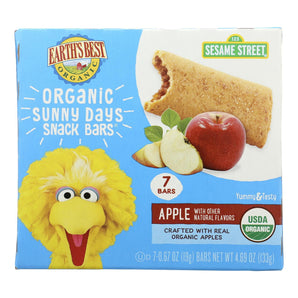 Earth's Best Organic Sesame Street Apple Sunny Days Snack Bars, 7 Count, 4.69 oz Box