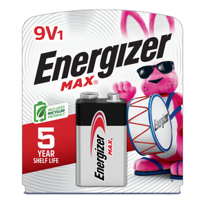 Energizer MAX 9V Batteries (1 Pack), 9 Volt Alkaline Batteries