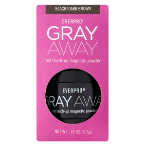 Everpro Gray Away Temporary Root Touch-up Powder, Black/Dark Brown, 0.13 oz