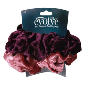 FIRSTLINE EVOLVE 3 Pack HAIR Ties SCRUNCHIES Black Red Multicolor Print