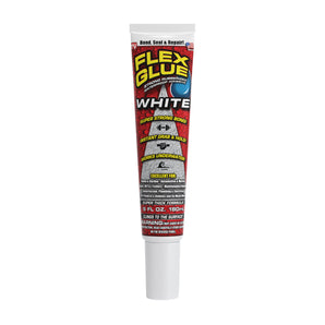 Flex Glue Strong Rubberized Waterproof Adhesive, 6-oz, White
