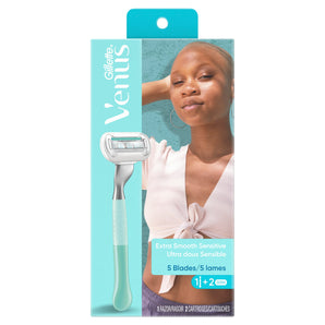 Gillette Venus Extra Smooth Sensitive Design Edition Women's Razor - 1 Handle + 2 Refills