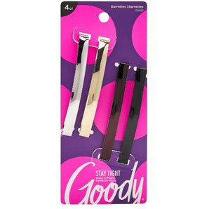 Goody Womens Classics Metal Domed Barrettes, 4 count