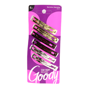 Hair Barrettes, 6 count