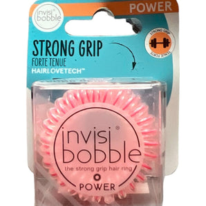 Invisibobble Power Hair Elastics - Magic Pink, 3 Count, Strong Hold, No-Kink Hair Ties