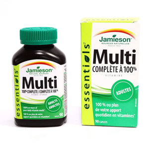 Jamieson Multi 100% Complete Vitamin - Adults - 90 Caplets {Imported from Canada}