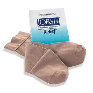 Jobst Relief Moderate Support Closed Toe Knee High Stockings - Beige - X-Large Full Calf