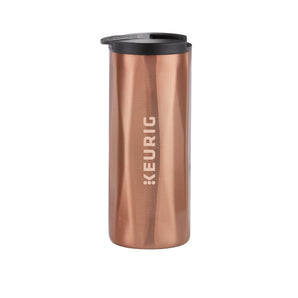 Keurig® 14oz Faceted, Vacuum Sealed, Insulated, Double-Walled, Stainless Steel, Coffee Travel Mug, Works with K-Cup Pod Coffee Makers, Copper