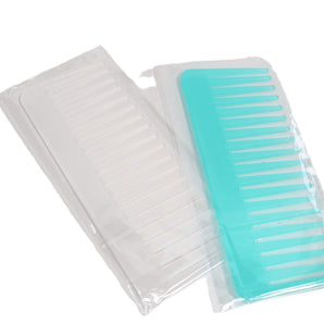 Large Hair Detangling Comb Wide Tooth Comb for Curly Hair Wet Dry Hair, No Handle Detangler Comb Styling Shampoo Comb (White, Cyan)