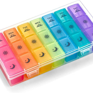 MEDca Weekly 3 Times-a-Day Pill Organizer Plastic Dispenser by MEDca