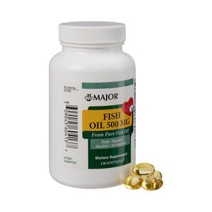 Major Fish Oil Softgel 500 mg 00904560413 1 Bottle,  130 per Bottle