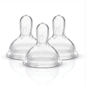 Medela Wide Base Medium-Flow Spare Nipples, 3-Pack