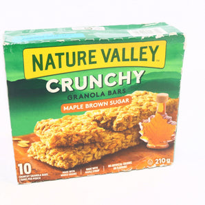 NATURE VALLEY Crunchy Maple Brown Sugar Granola Bars, 10 Count, 210g/7.4 oz., {Imported from Canada}