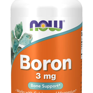 NOW Supplements, Boron 3 mg (Bororganic Glycine), Structural Support*, 100 Veg Capsules